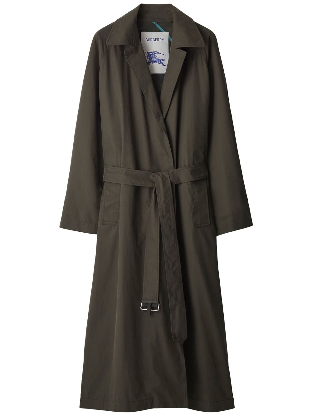 Burberry 双面格纹风衣 - 绿色