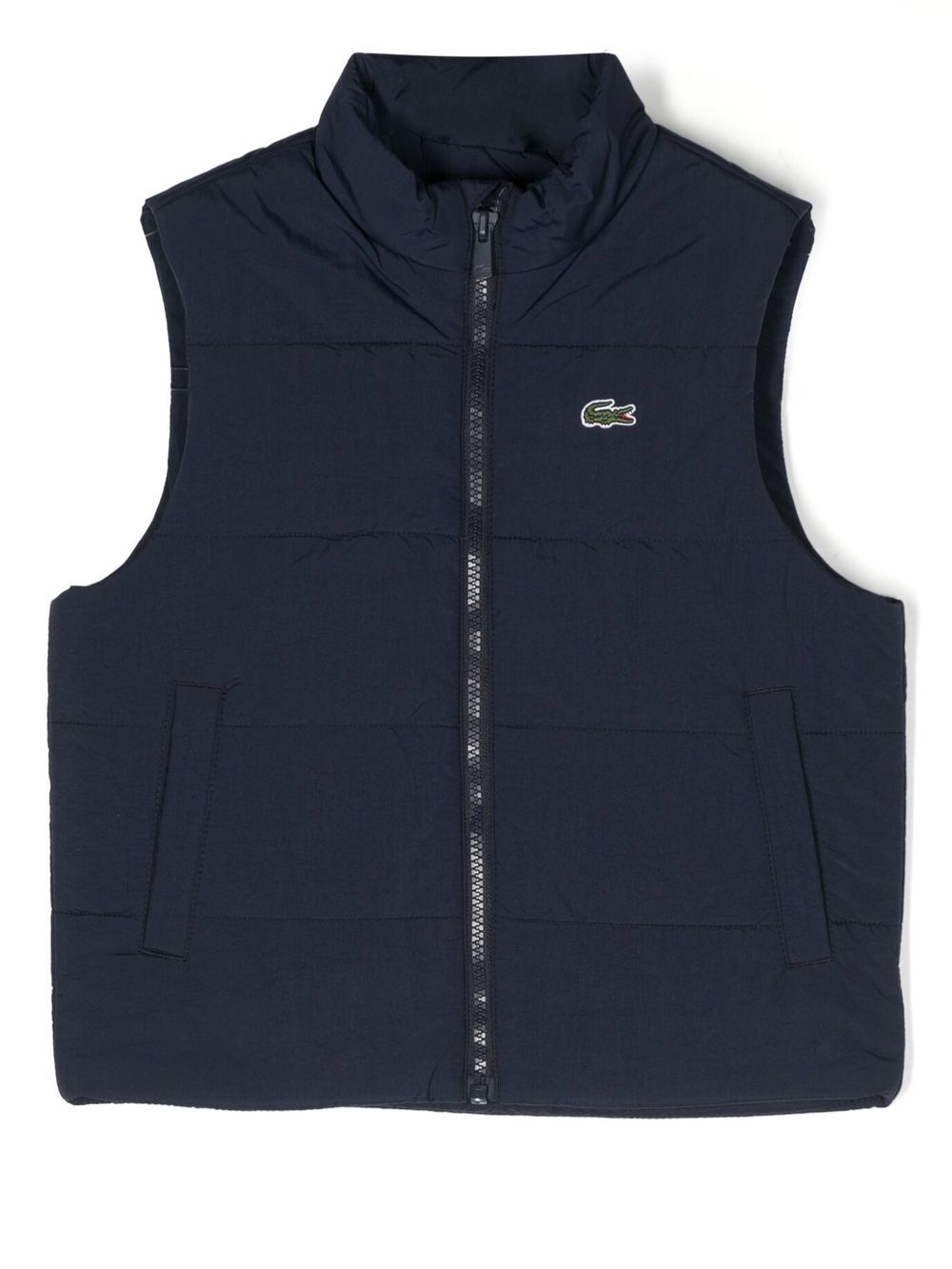 Lacoste Kids 标贴填充马甲 - 蓝色