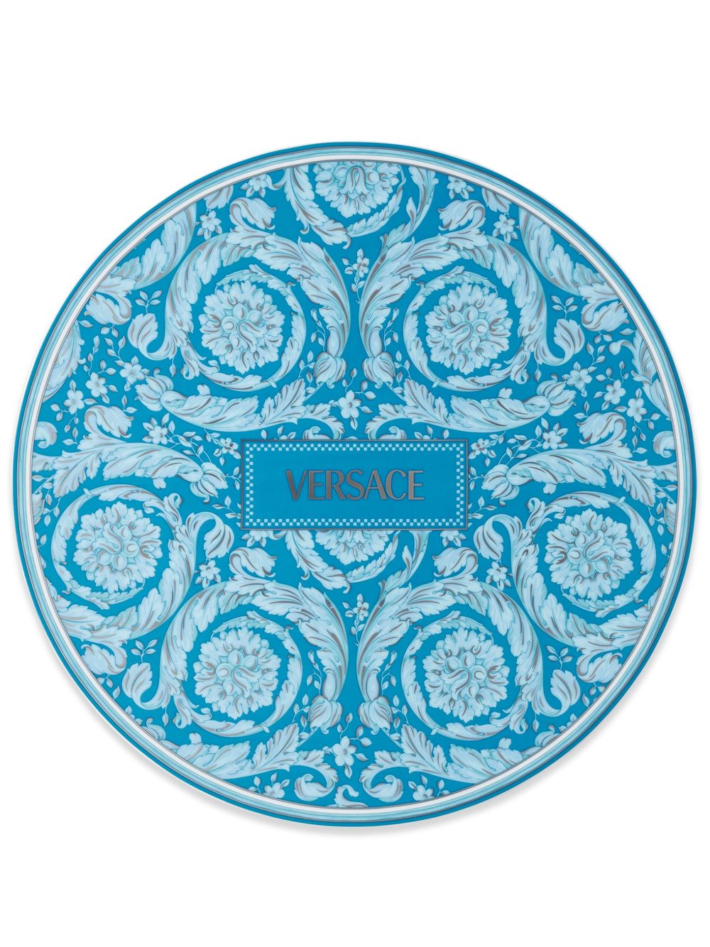 Versace Barocco Segnaposto 陶瓷餐盘（33厘米） - 蓝色