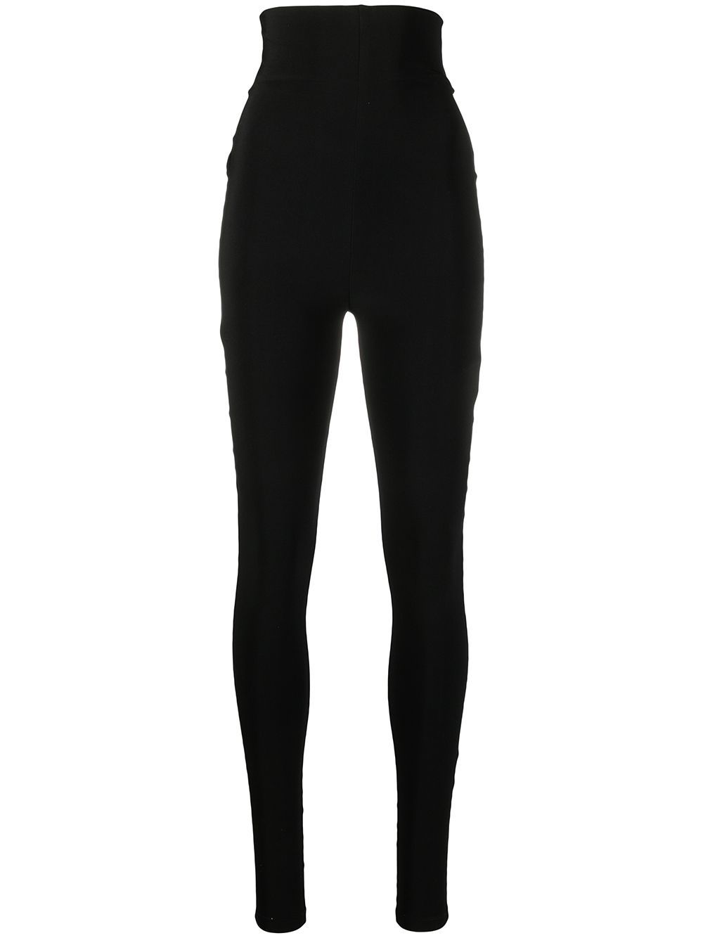 Atu Body Couture 高腰平纹针织打底裤 - 黑色
