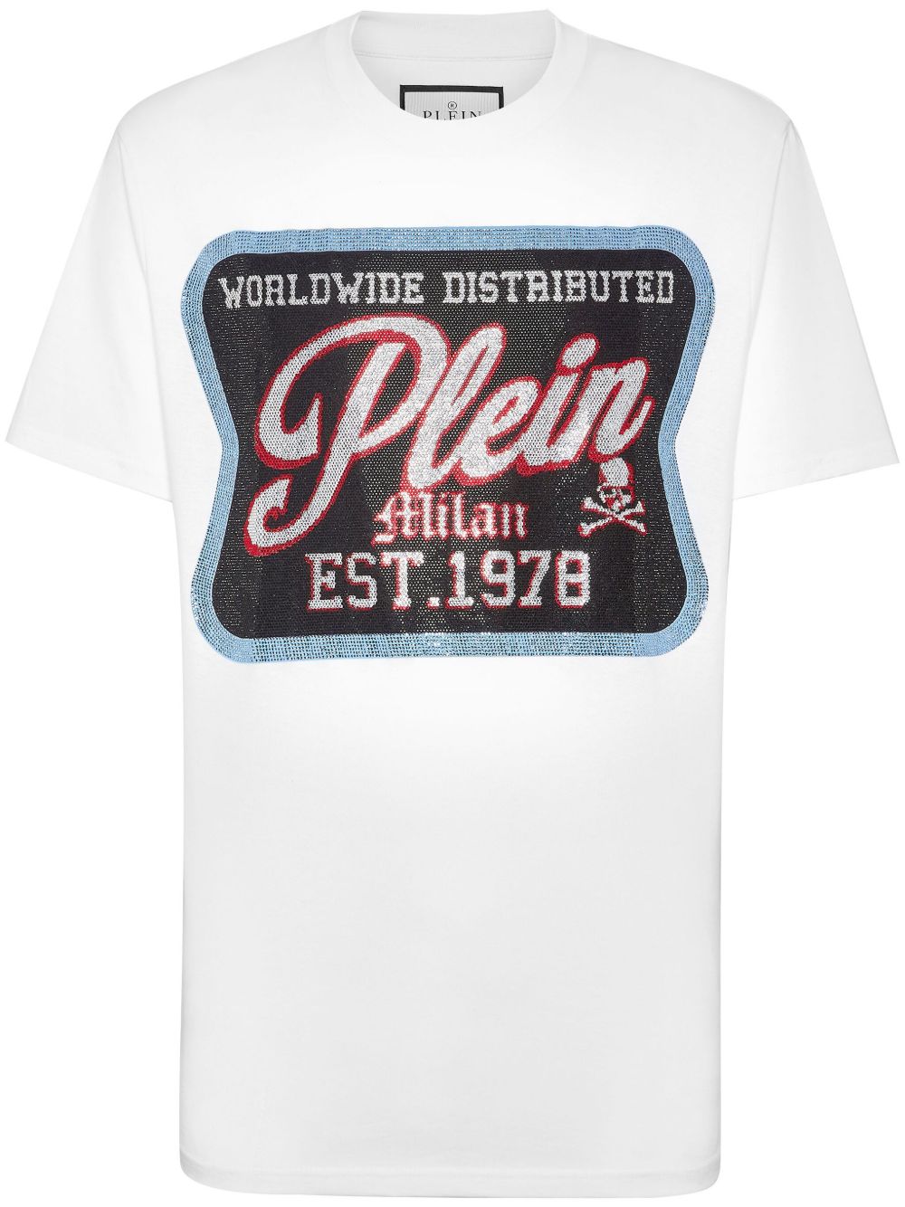 Philipp Plein 标贴圆领T恤 - 白色