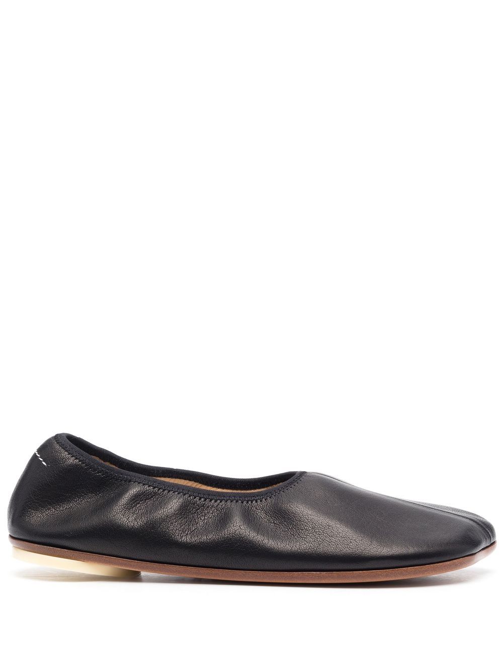 MM6 Maison Margiela Anatomic 柔软芭蕾平底鞋 - 黑色