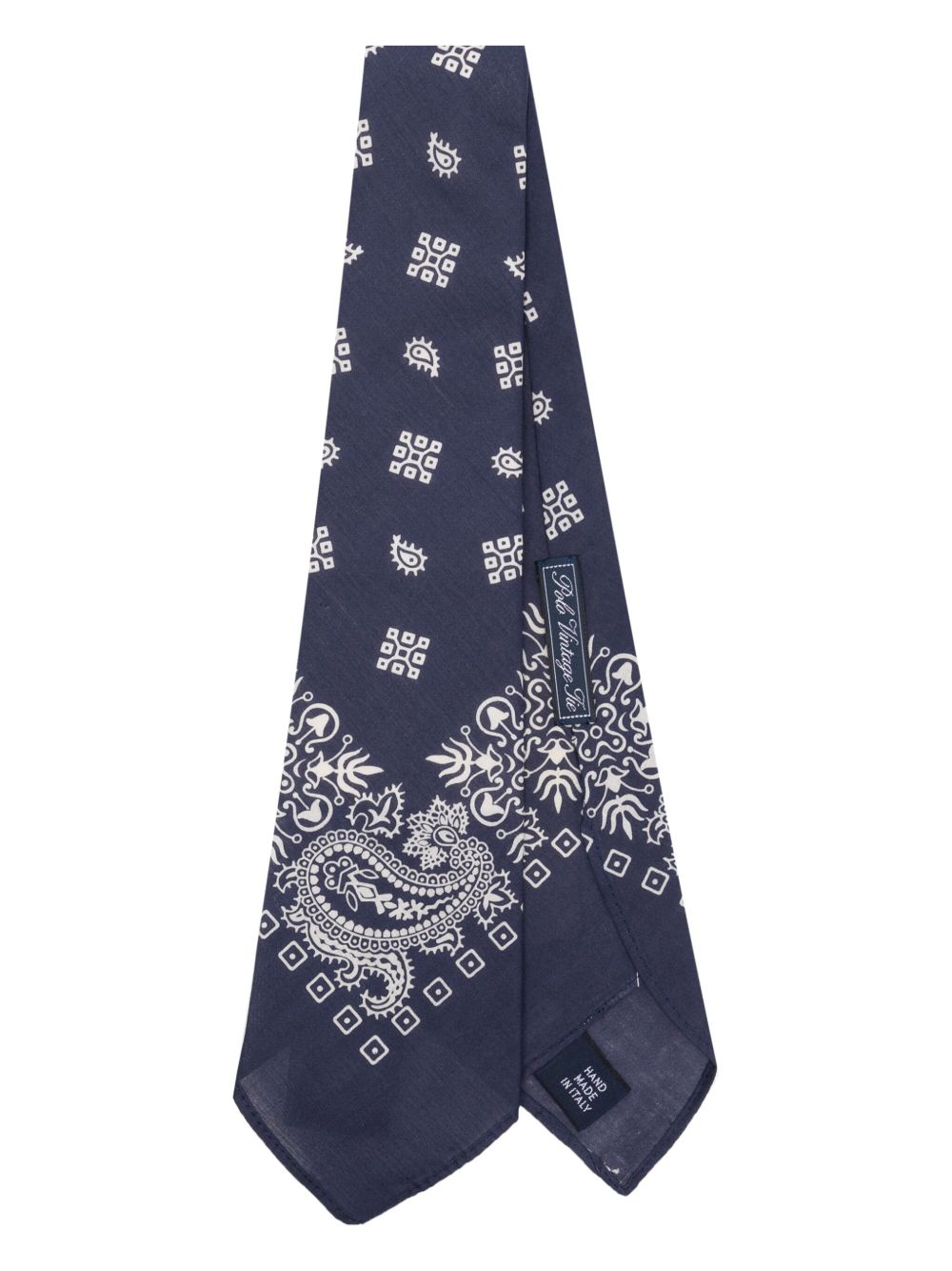 Polo Ralph Lauren 头巾印花棉领带 - 蓝色
