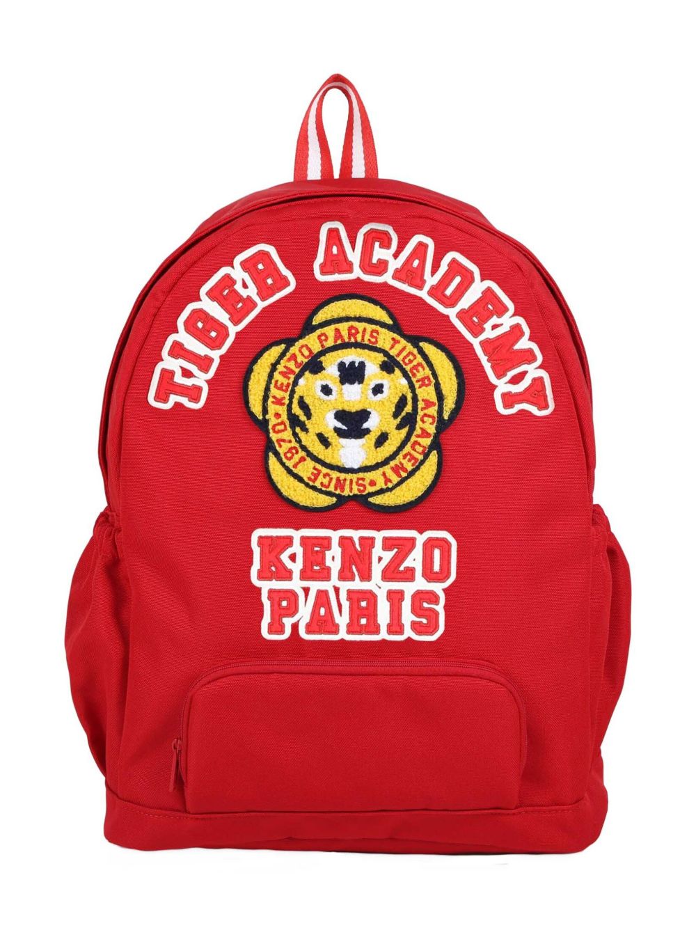 Kenzo Kids Rucksack logo刺绣双肩包 - 红色