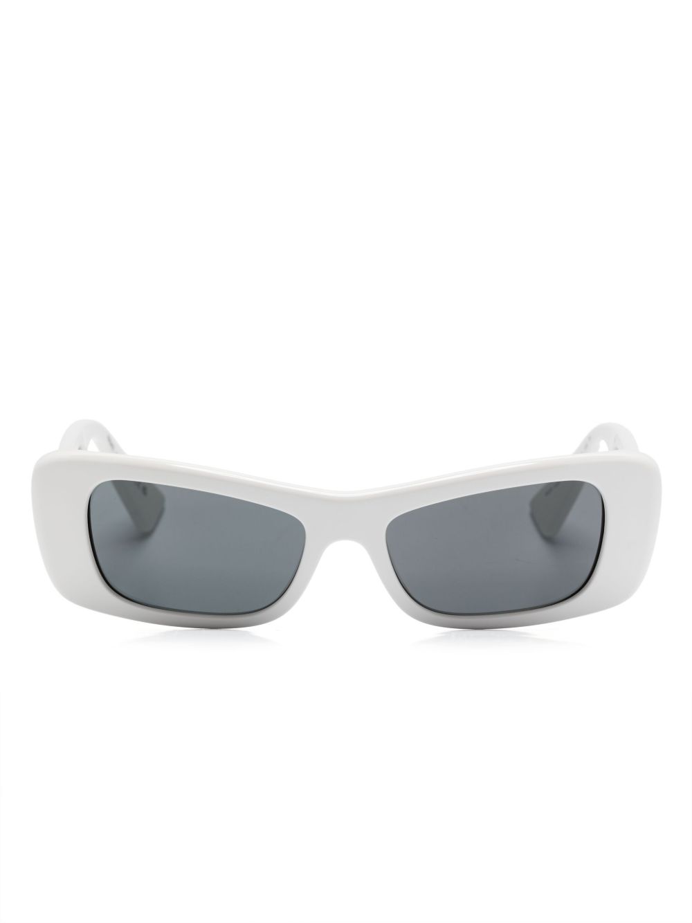 Versace Eyewear 长方形框太阳眼镜 - 白色