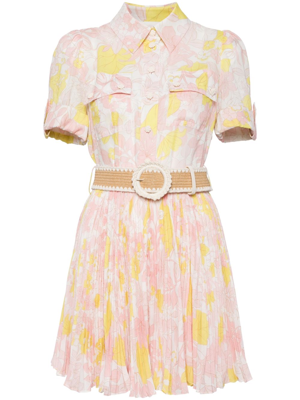 ZIMMERMANN 大面积花卉印花连衣裙 - 粉色