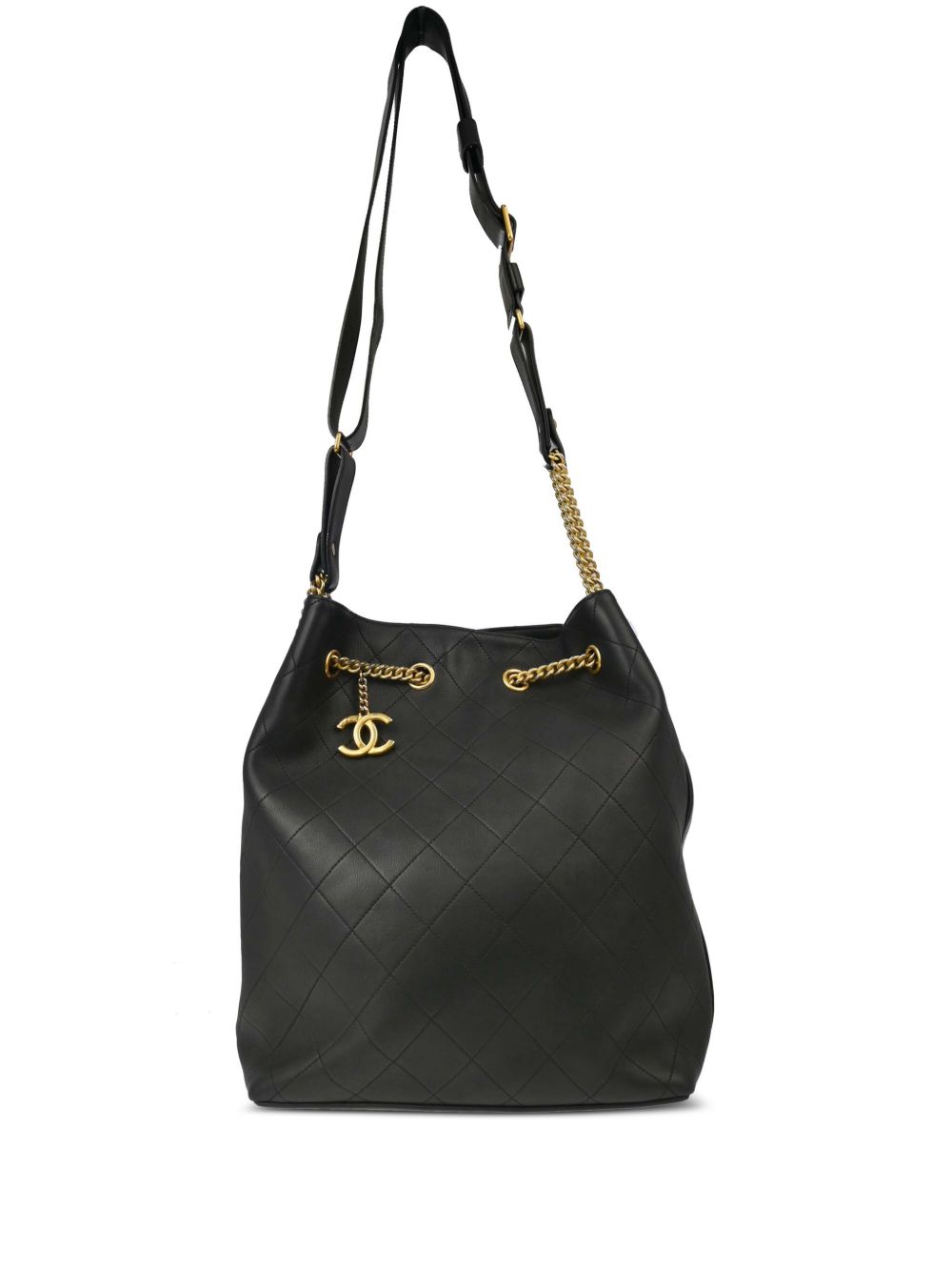 CHANEL Pre-Owned CC 水桶包（2016年典藏款） - 黑色
