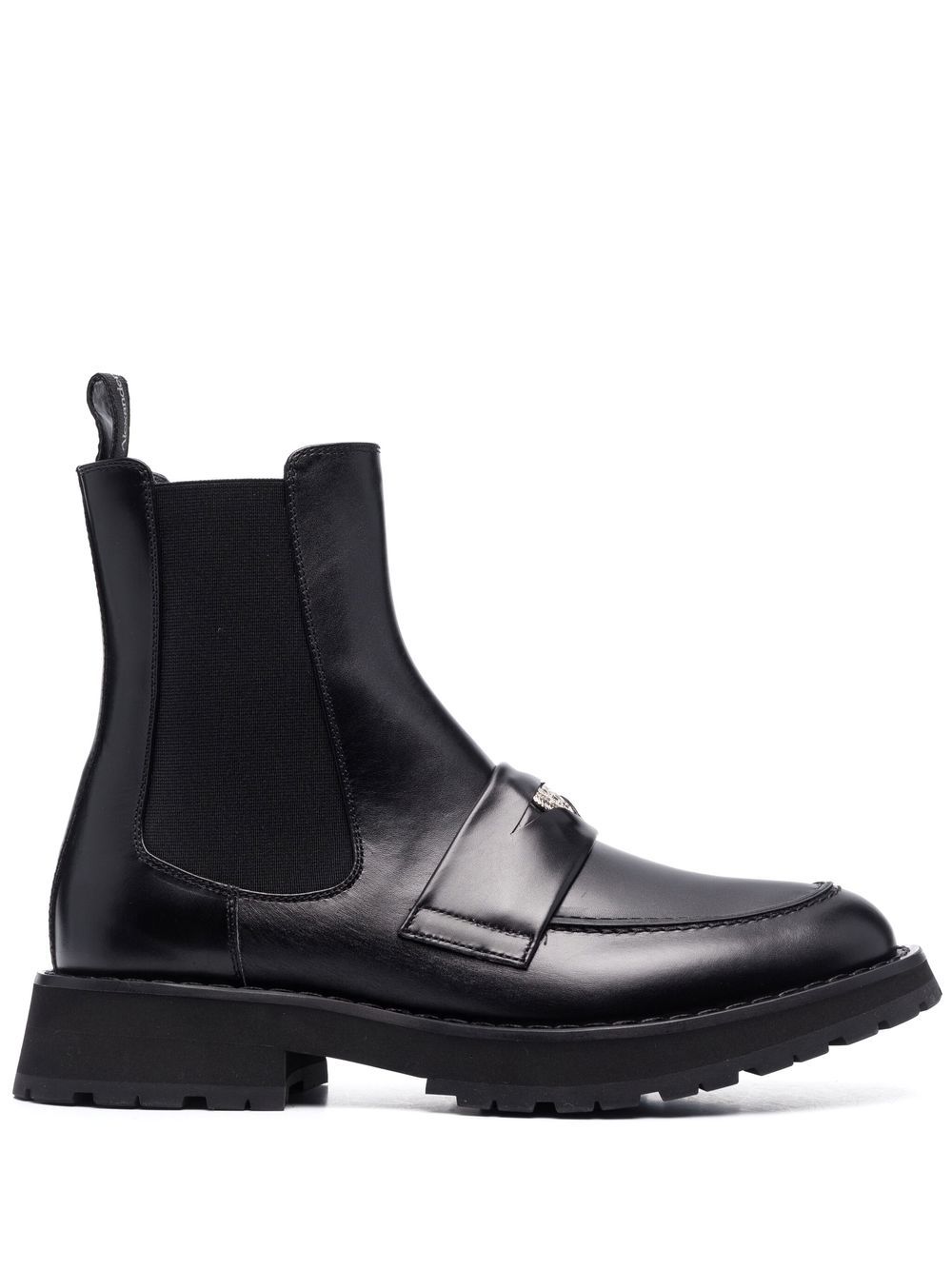 Alexander McQueen 小牛皮切尔西靴 - 黑色