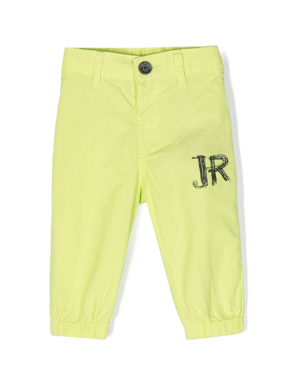 John Richmond Junior logo印花棉长裤 - 绿色