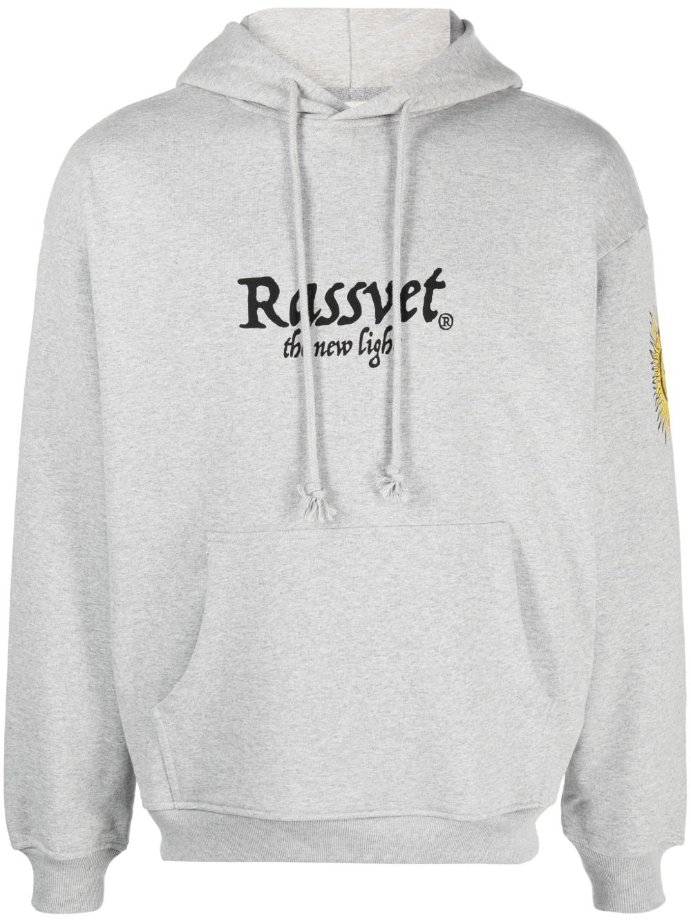 RASSVET 混色效果棉连帽衫 - 灰色