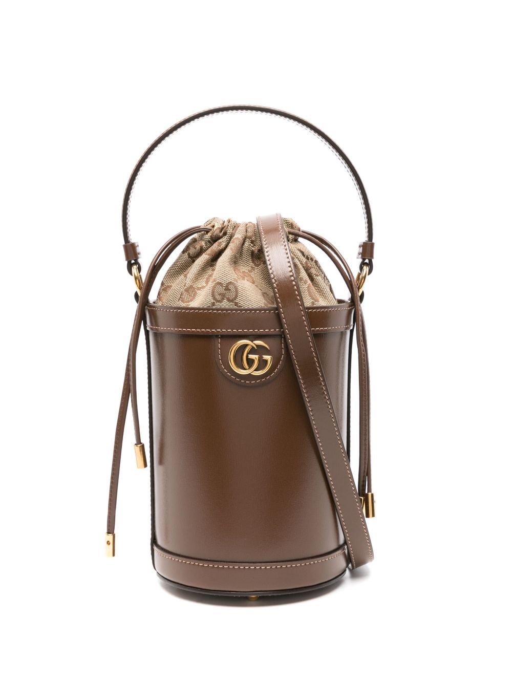 Gucci Ophidia 迷你水桶包 - 褐色
