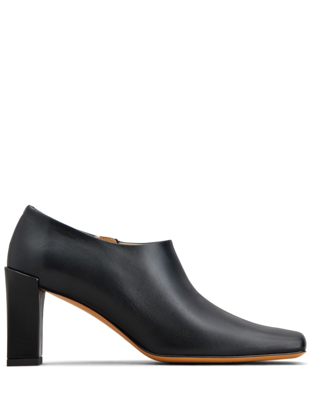 Tod's 方头高跟皮靴 - 黑色