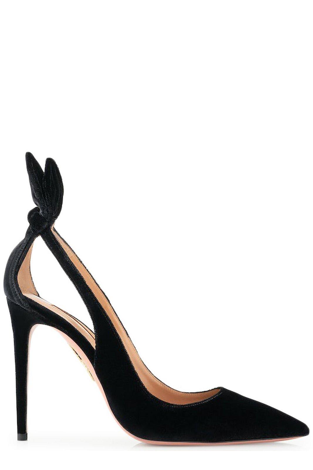 Aquazzura 领结细节高跟鞋
