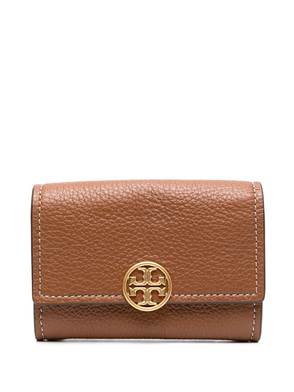 Tory Burch Miller 中号翻盖钱包 - 褐色