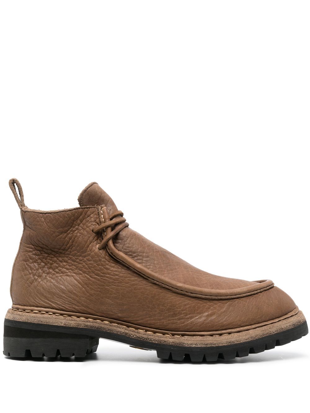 Guidi 系带皮质及踝靴 - 褐色
