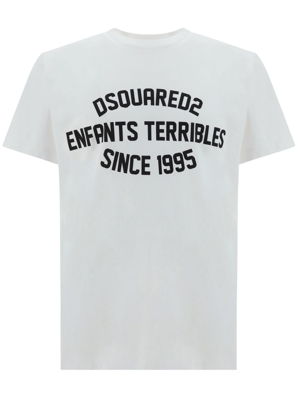 DSQUARED2 logo印花棉T恤 - 白色