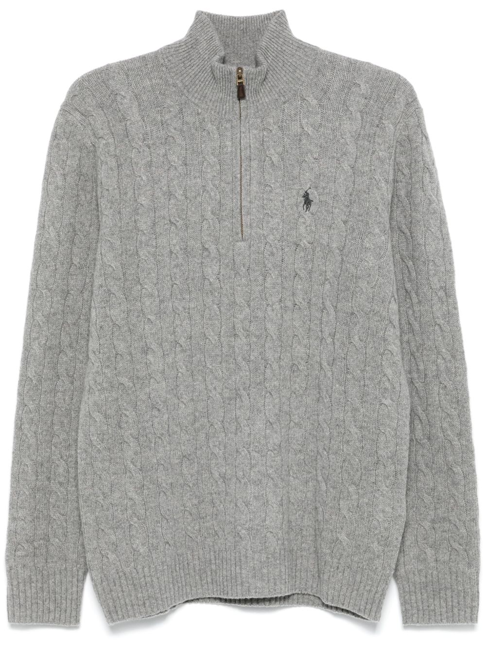 Polo Ralph Lauren 粗绞花针织毛衣 - 灰色