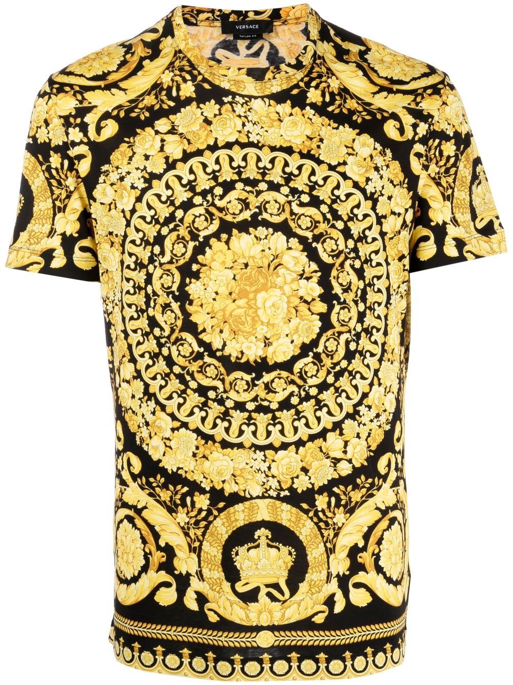 Versace Barocco 棉T恤 - 黑色