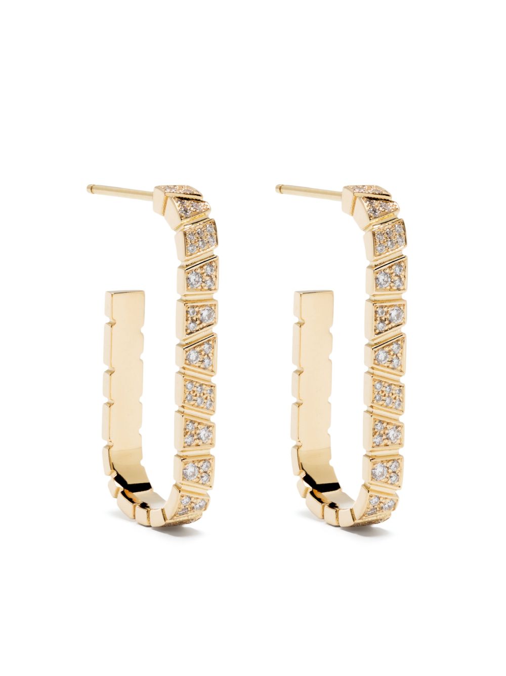 Loyal.e Paris 中号18K黄金 Ride & Love 钻石耳环 - 金色