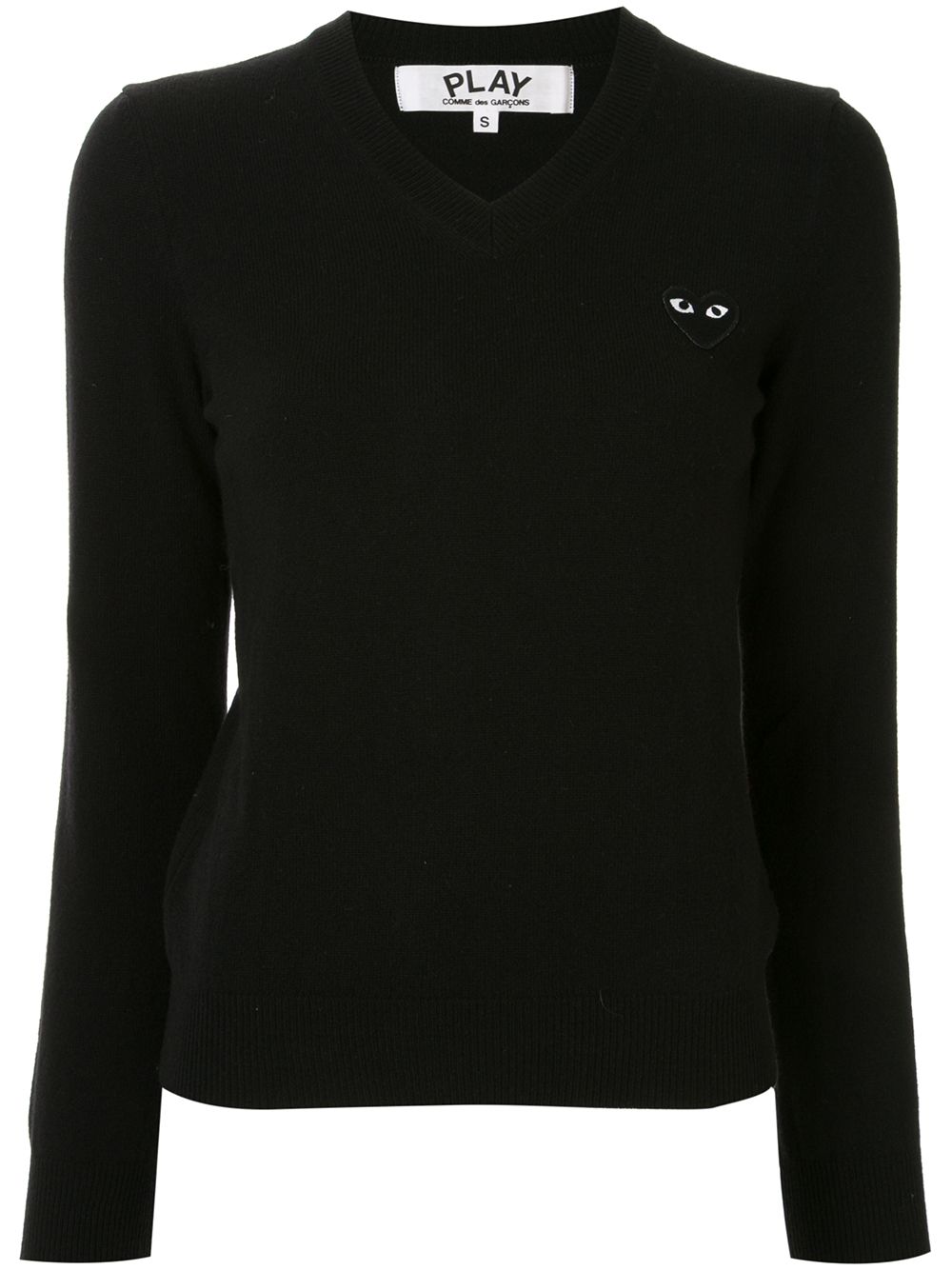 Comme Des Garçons Play logo刺绣卫衣 - 黑色