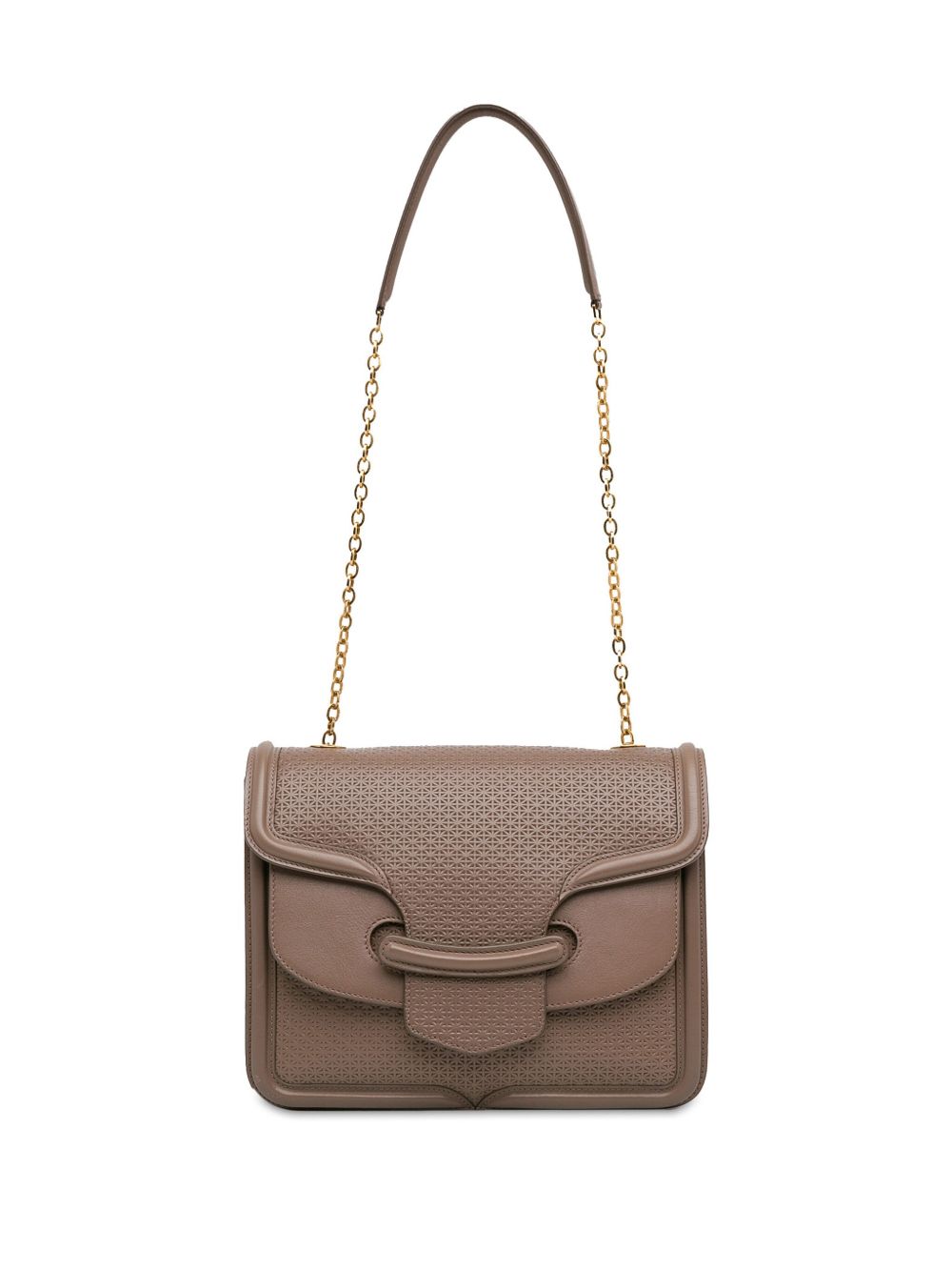 Alexander McQueen Pre-Owned Heroine 纹理皮质单肩包（2000年代典藏款） - 褐色