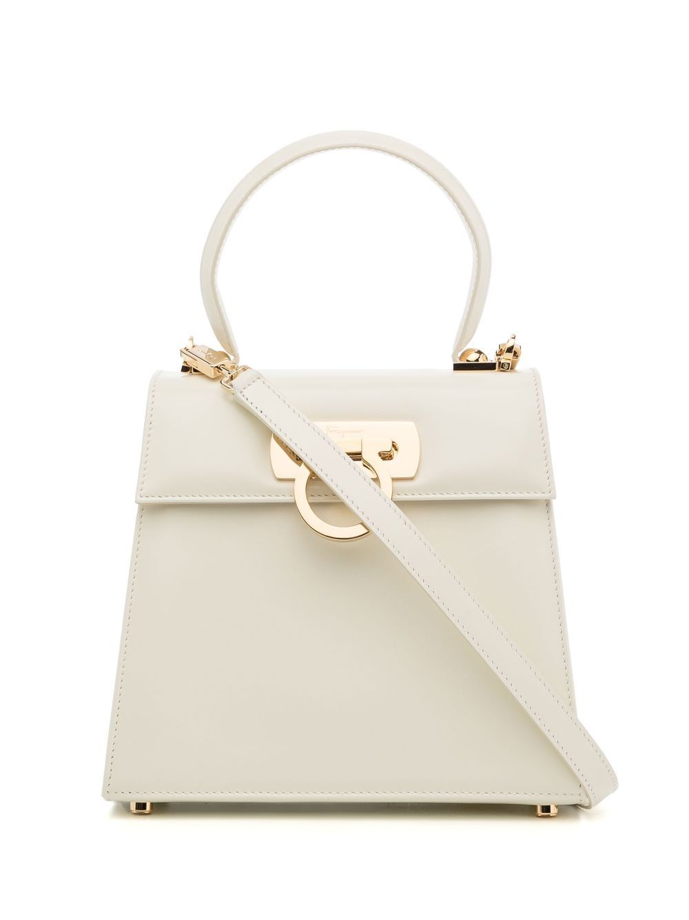 Ferragamo Iconic 小号手提包 - 白色