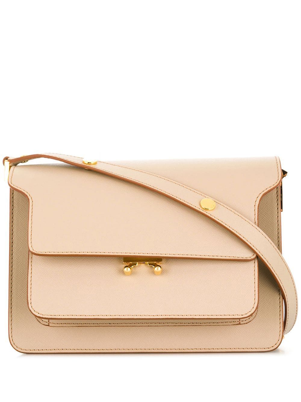 Marni Trunk 中号单肩包 - 中性色
