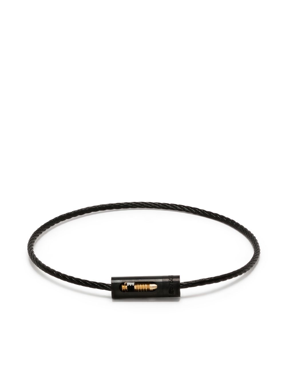 Le Gramme Cable 18K黄金钛合金手链（5克） - 黑色