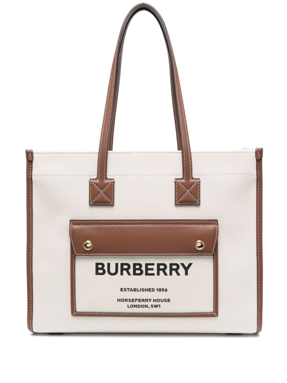 Burberry Freya 小号托特包 - 中性色