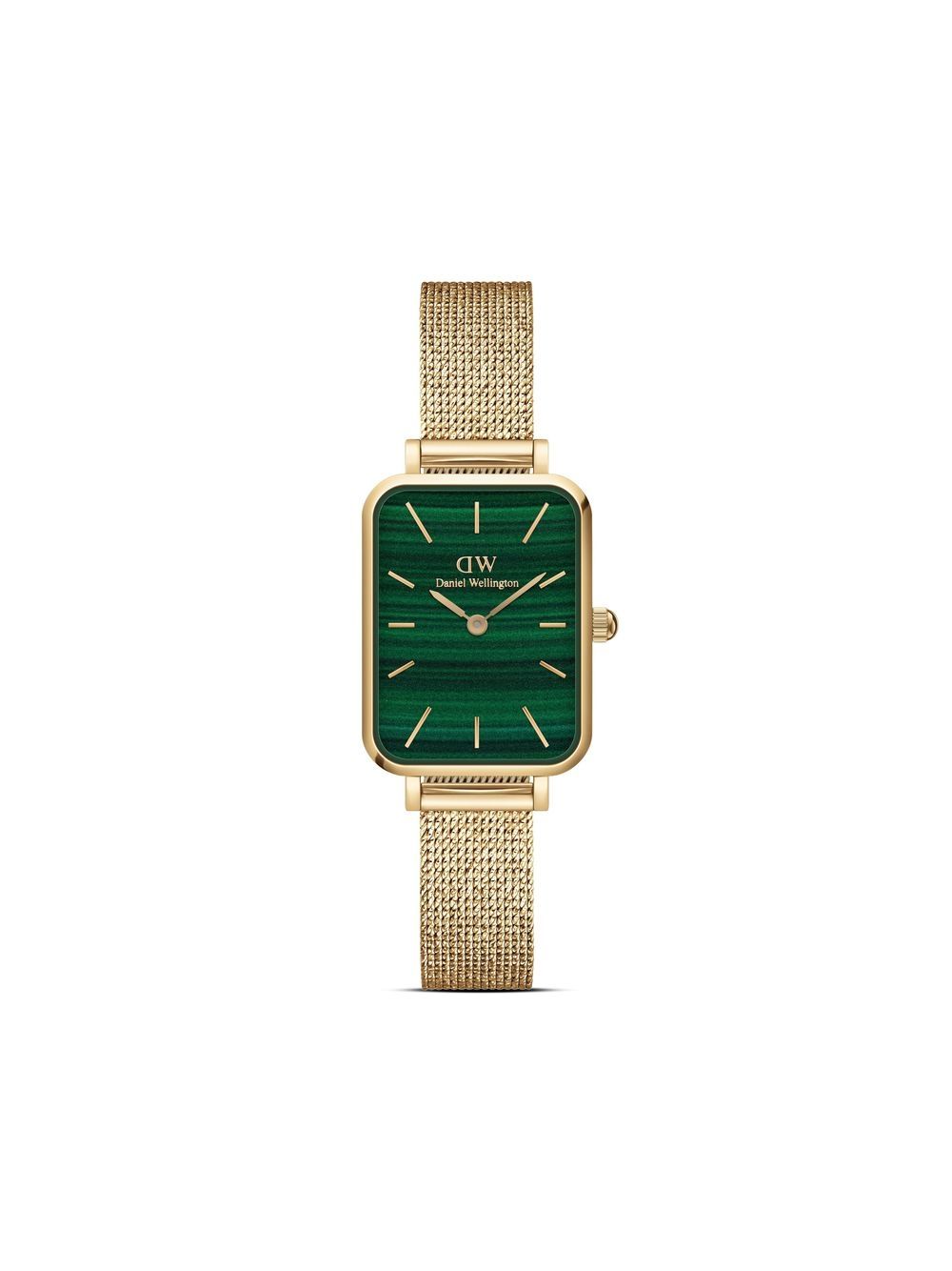 Daniel Wellington Quadro Pressed Evergold 20x26毫米腕表 - 绿色