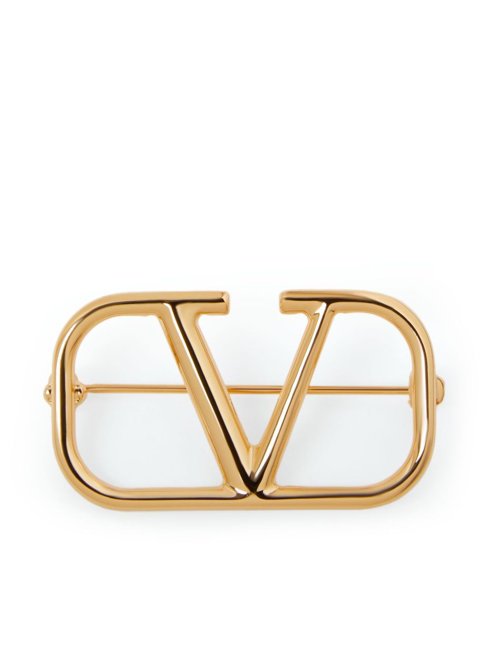 Valentino Garavani 华伦天奴 VLogo Signature 胸针 - 金色