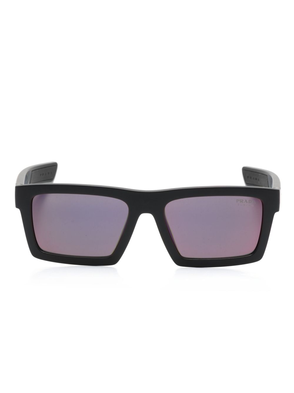 Prada Eyewear 方框太阳眼镜 - 黑色