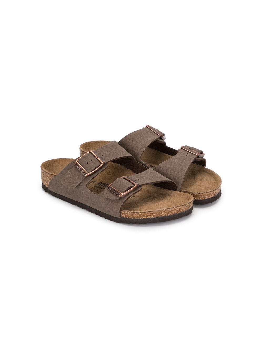 Birkenstock Kids 双带凉鞋 - 褐色