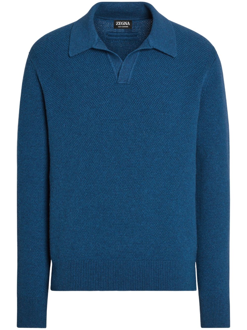 Zegna Oasi 羊绒polo衫 - 蓝色