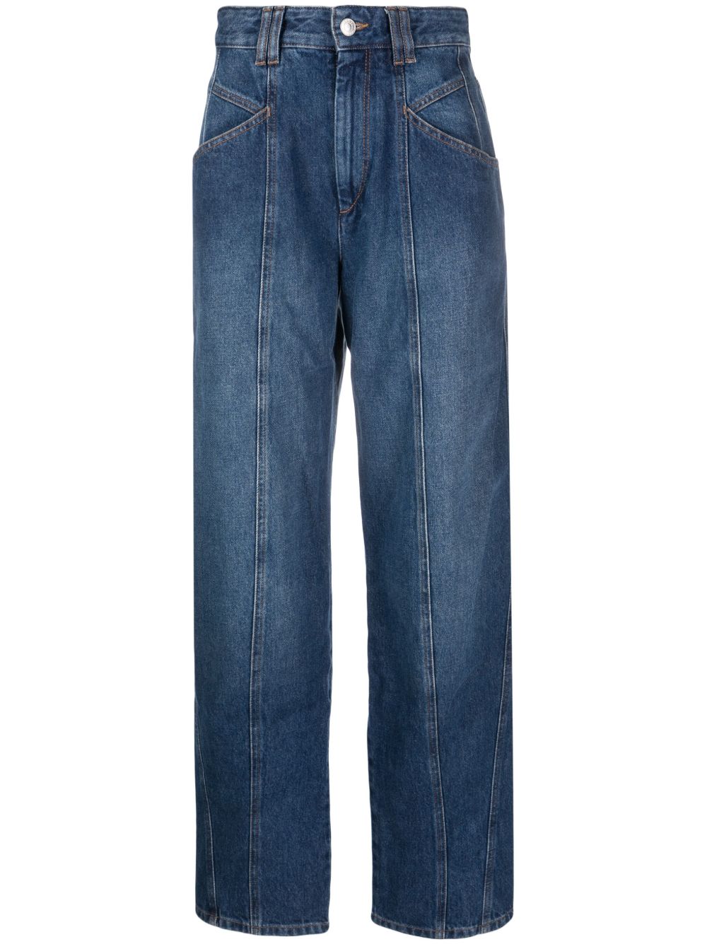 ISABEL MARANT Vetan 直筒牛仔裤 - 蓝色