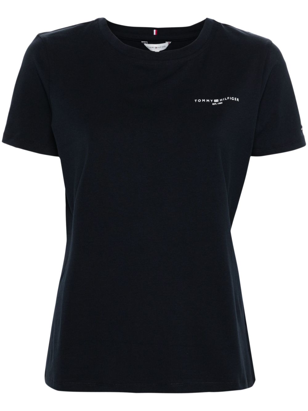 Tommy Hilfiger logo印花棉T恤 - 蓝色