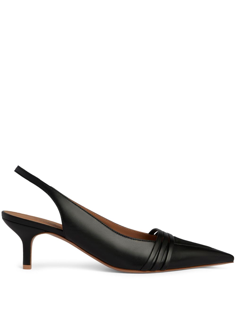 Malone Souliers Tanner 皮质低跟鞋 - 黑色