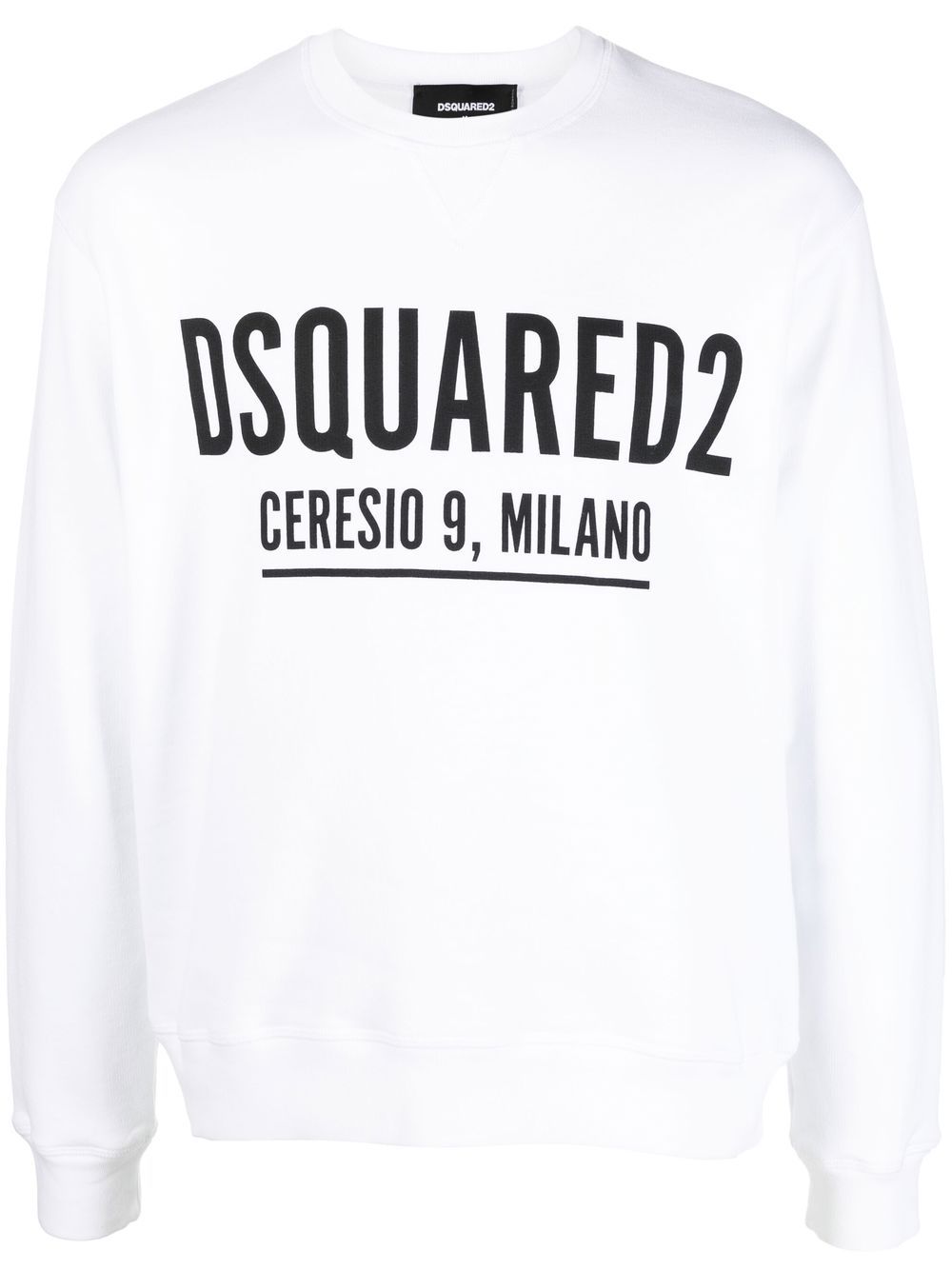 DSQUARED2 D2次方 logo印花棉卫衣 - 白色