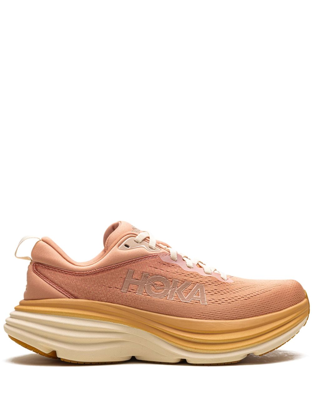HOKA Bondi 8 Sandstone/Cream 运动鞋 - 中性色
