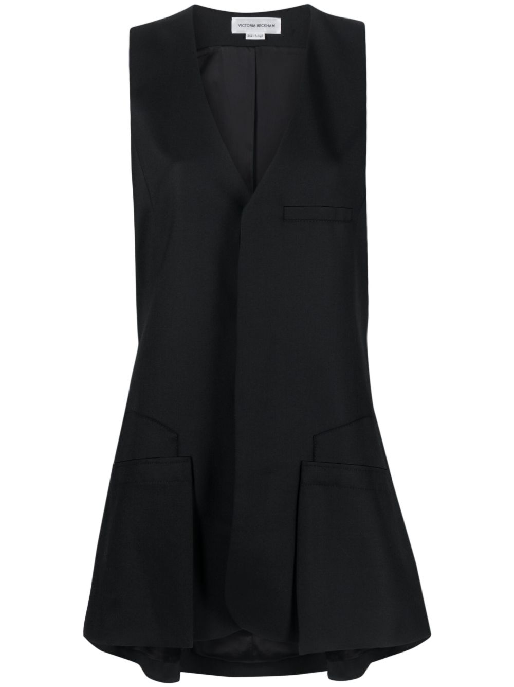 Victoria Beckham 西式马甲式迷你连衣裙 - 黑色
