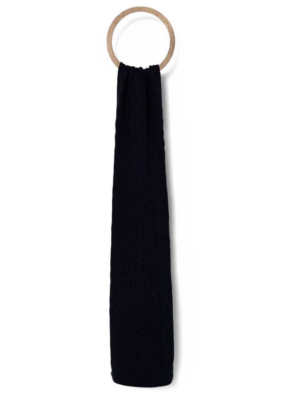 Polo Ralph Lauren cable-knit scarf - 黑色