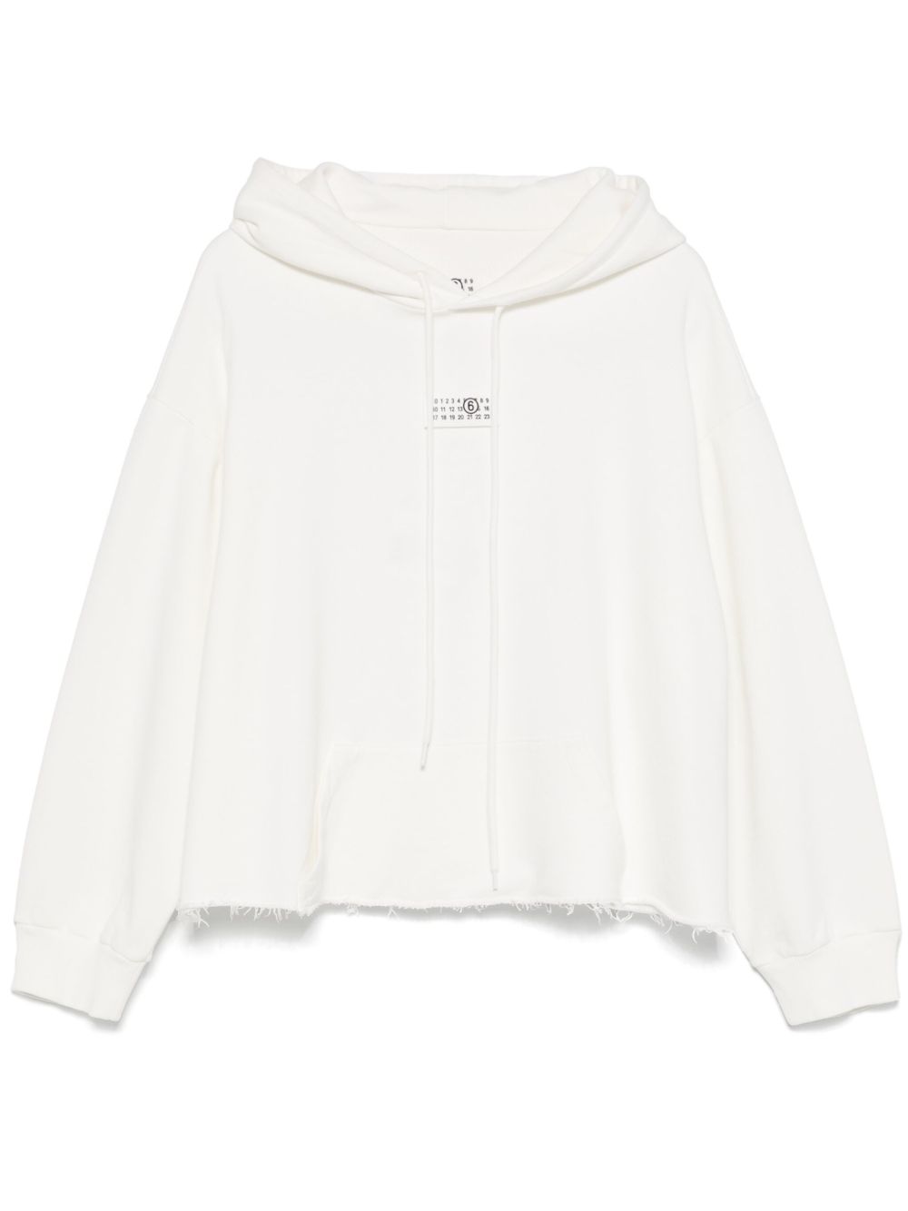MM6 Maison Margiela 数字图案连帽衫 - 白色