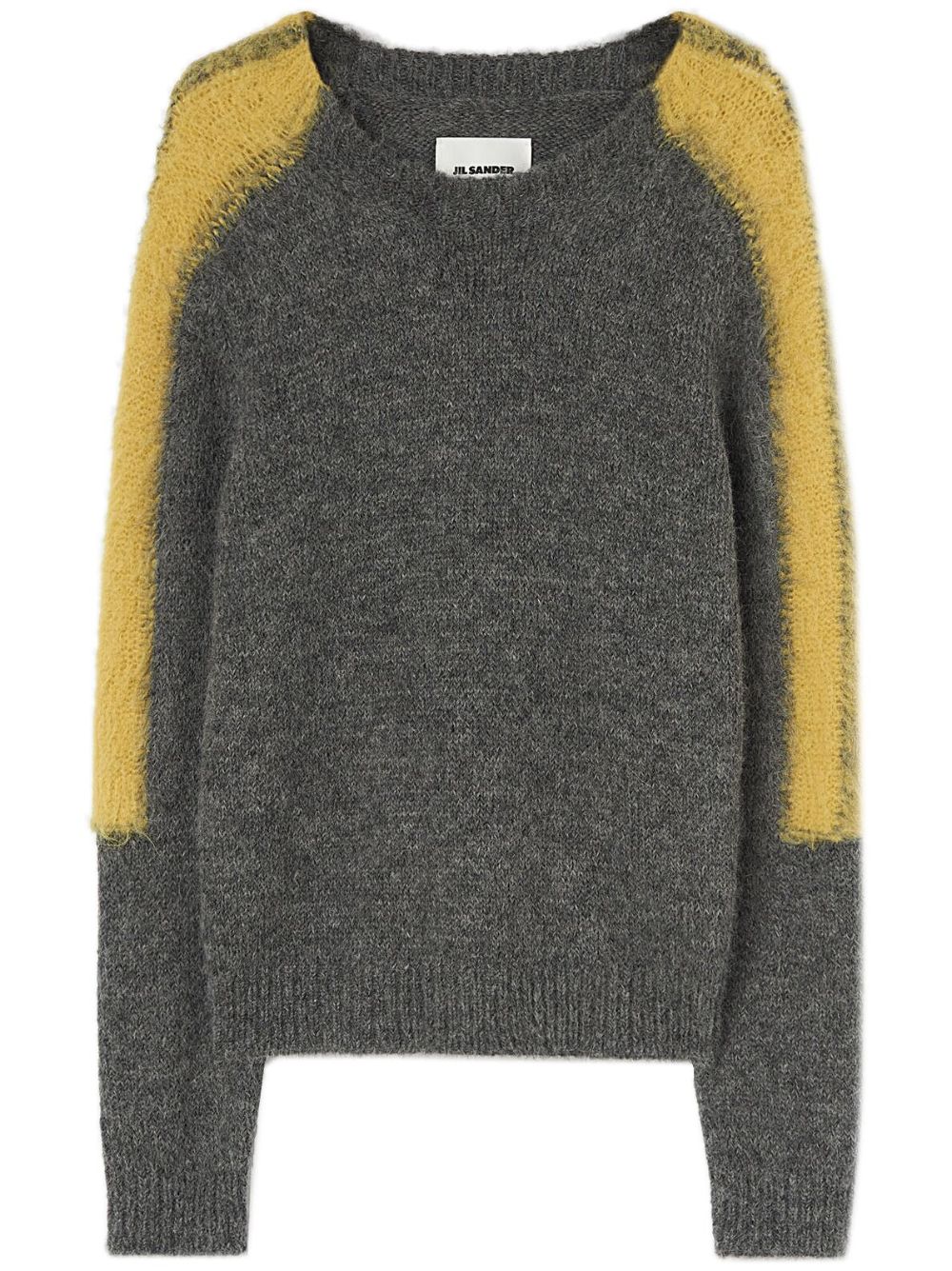 Jil Sander 拼色长袖毛衣 - 灰色