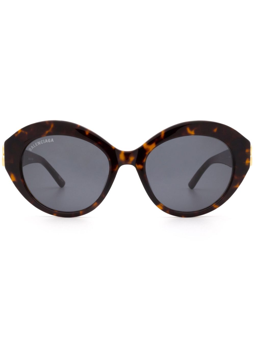 Balenciaga Eyewear Dynasty 椭圆形镜框太阳眼镜 - 褐色