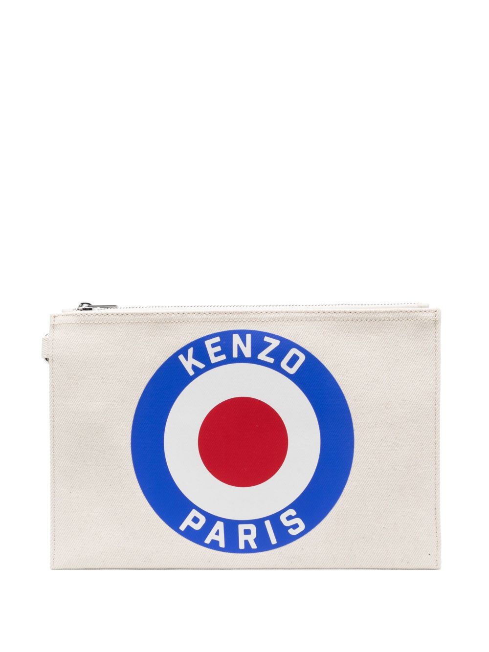 Kenzo Kenzo Target 帆布手拿包 - 白色
