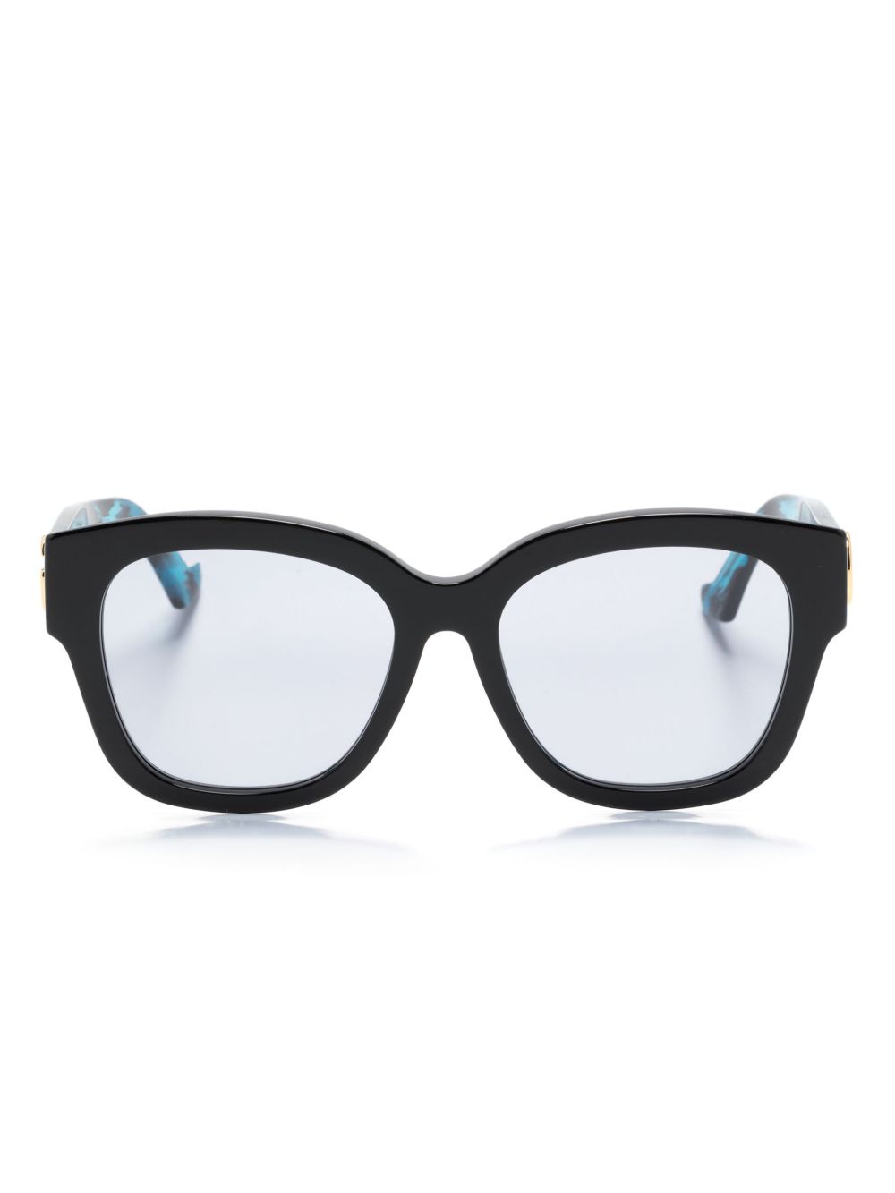 Gucci Eyewear 蝴蝶形镜框太阳眼镜 - 黑色