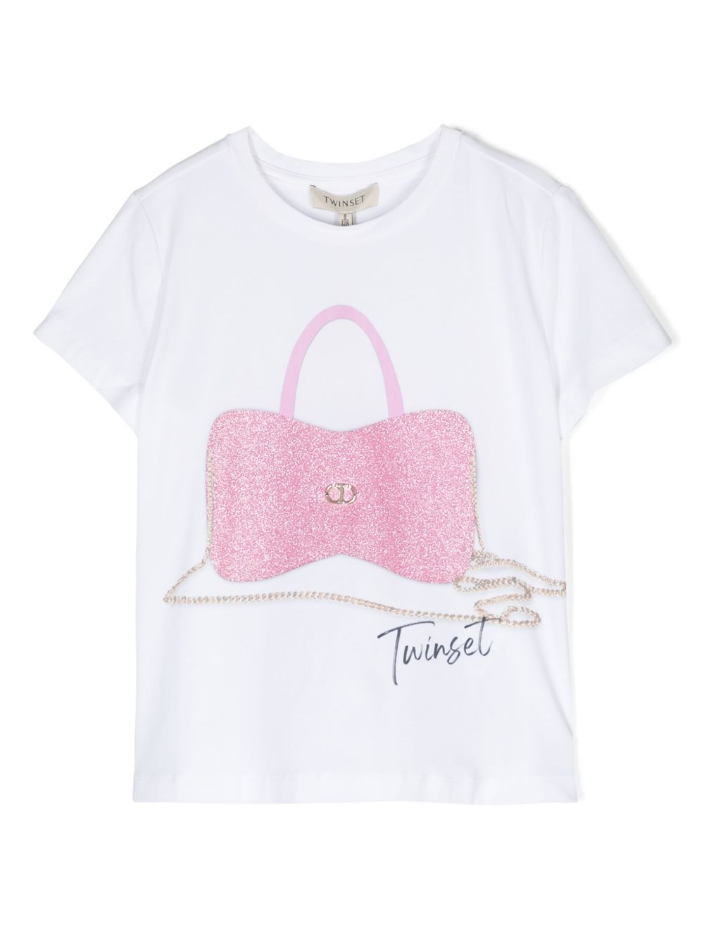 TWINSET Kids 图案印花圆领T恤 - 白色