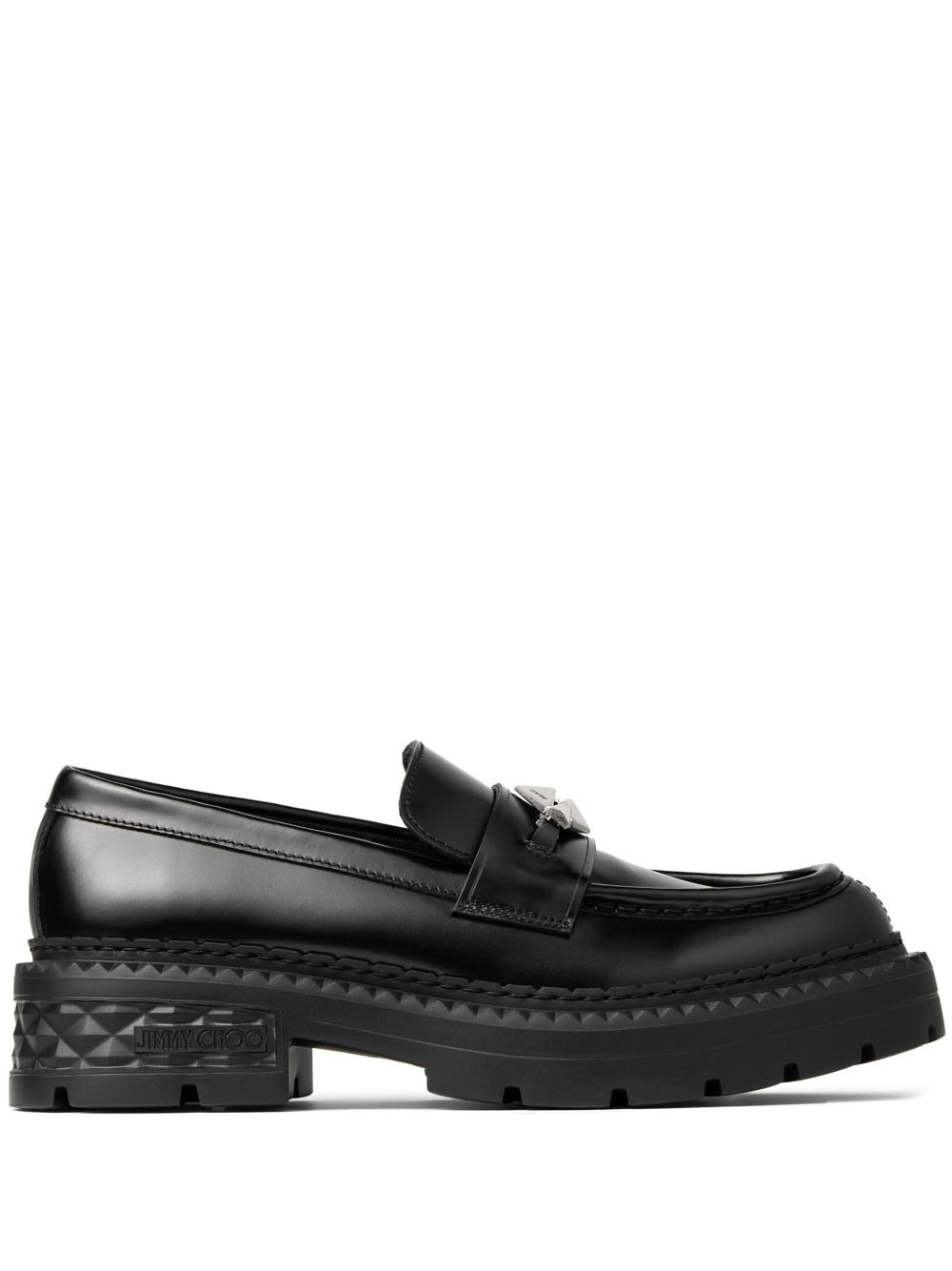 Jimmy Choo Marlow 菱纹乐福鞋 - 黑色