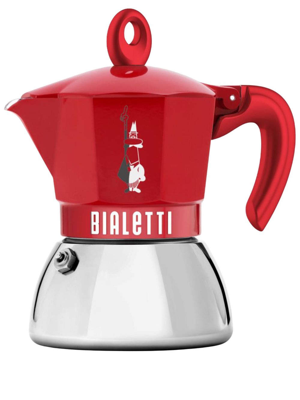 Bialetti Moka Induction Alfonso 印花咖啡壶 （62 克 ） - 红色