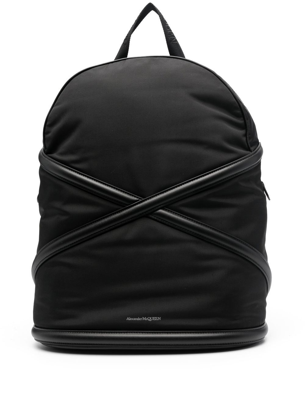 Alexander McQueen The Harness logo双肩包 - 黑色
